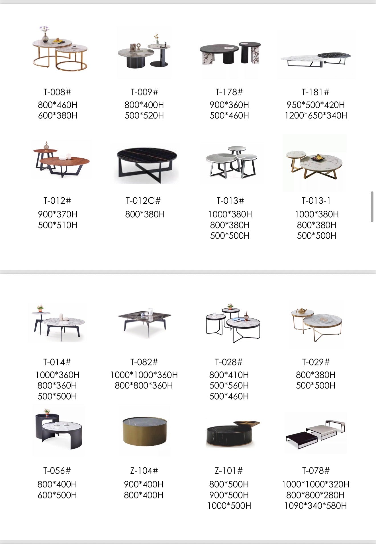 Side tables * Coffee tables 2.0