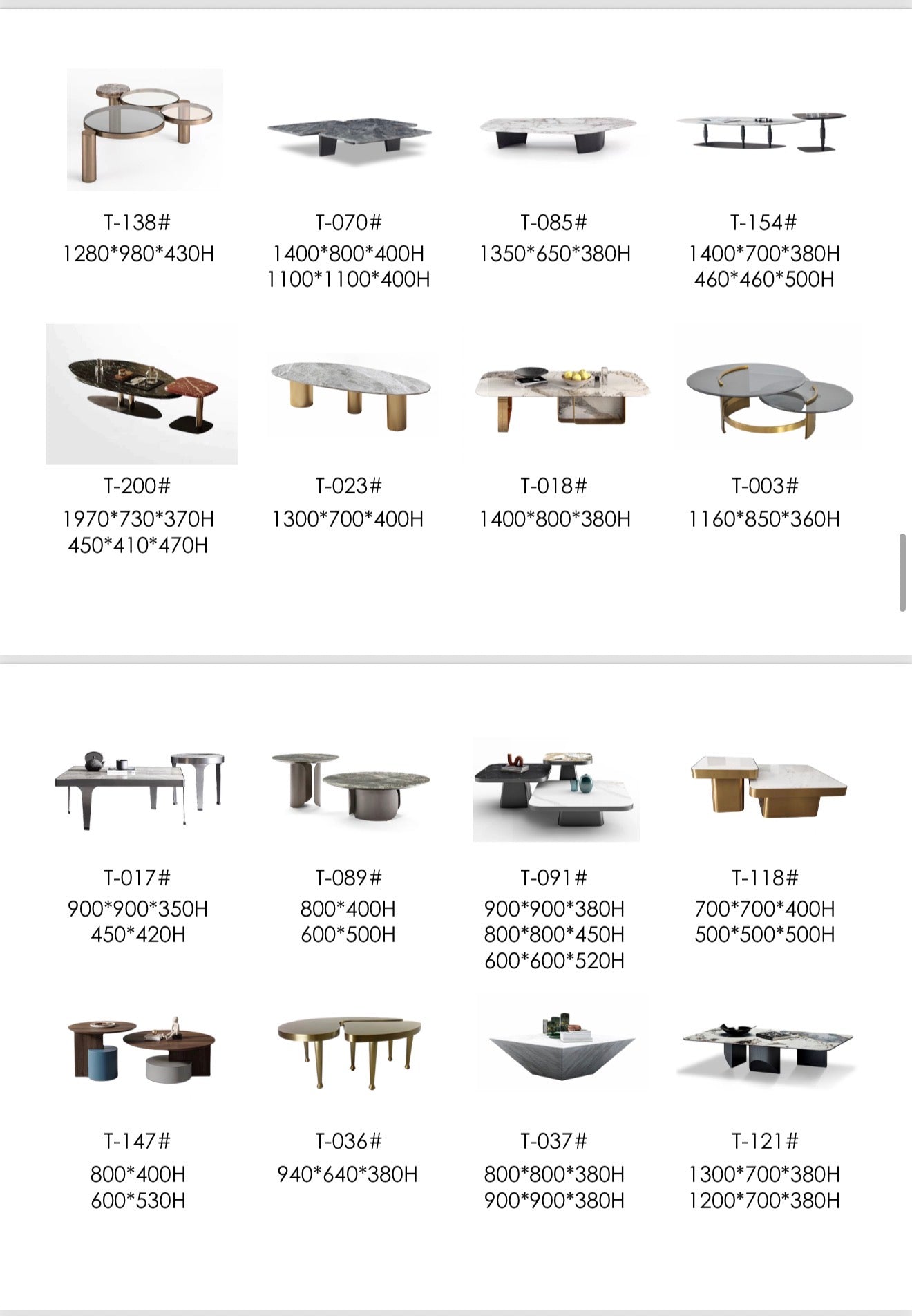 Side tables * Coffee tables 2.0