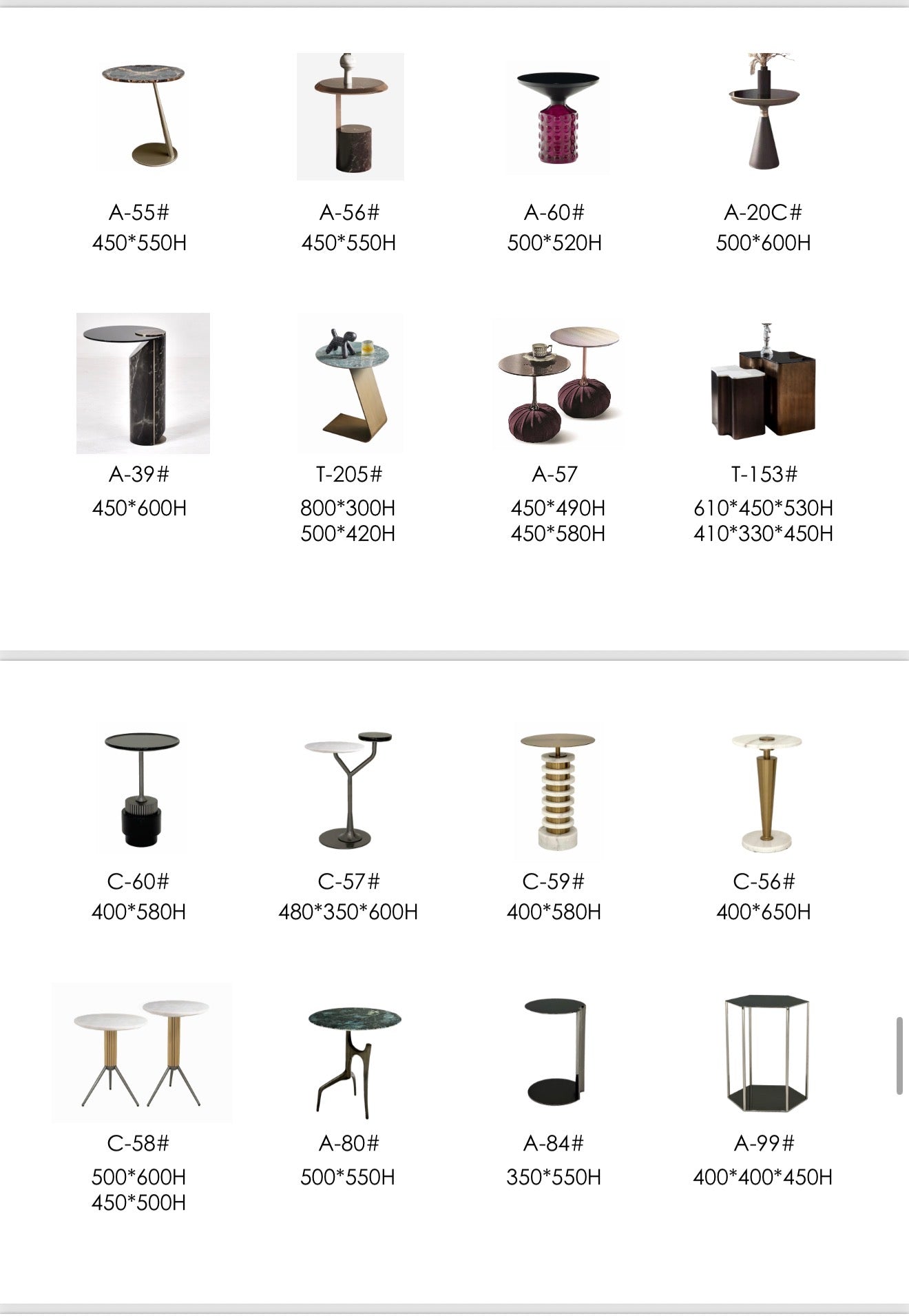 Side tables * Coffee tables 2.0