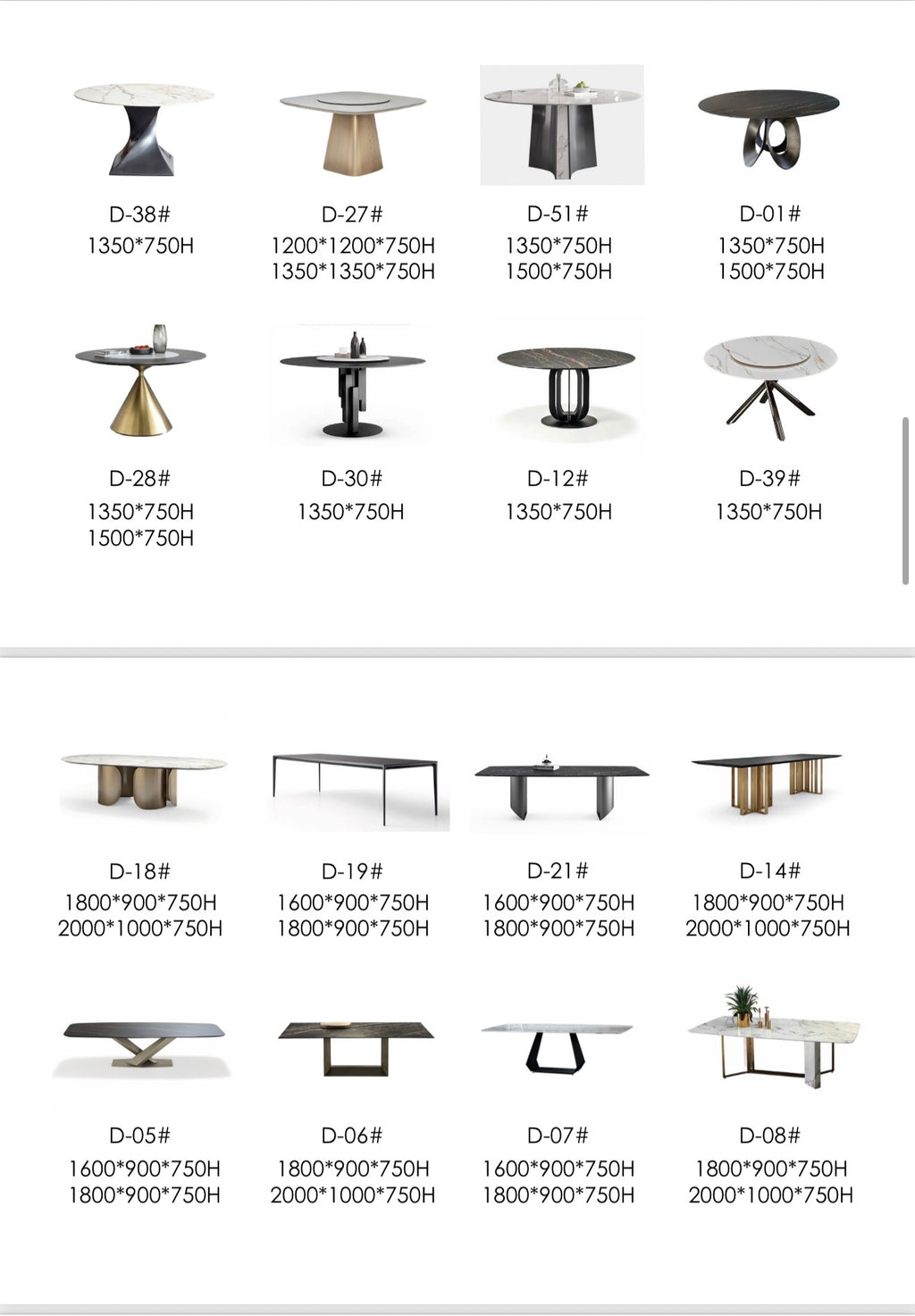 Dining tables & Chairs