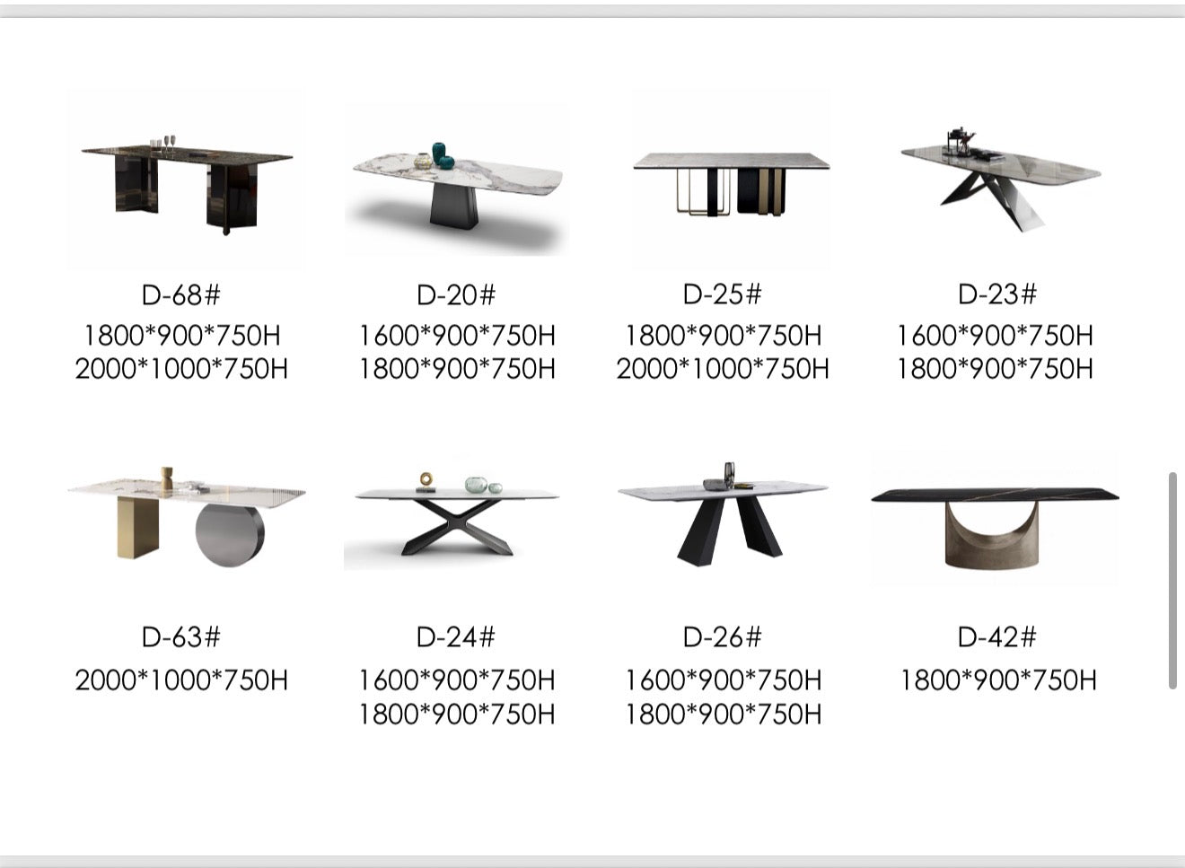 Dining tables & Chairs