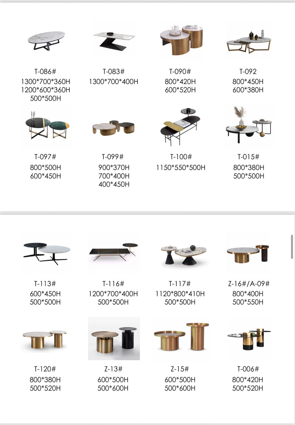Side tables * Coffee tables 2.0