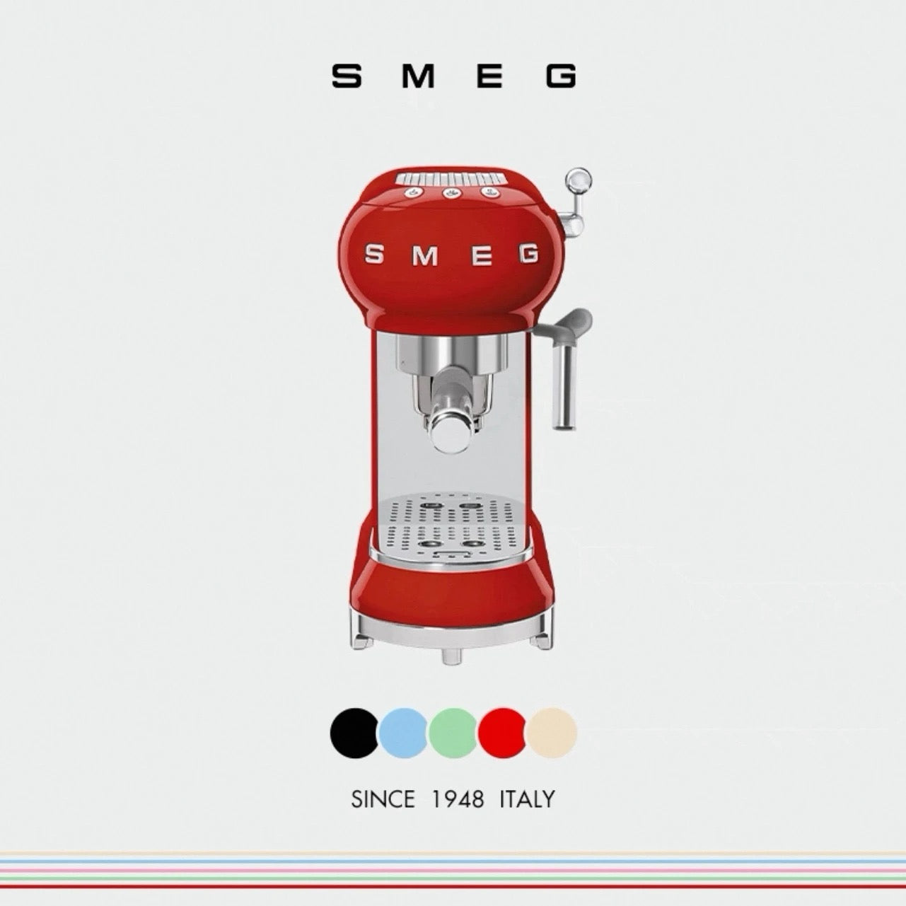 smeg Italian semi-automatic coffee machine ECF01