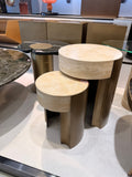 Natural stone + Steel Side table set