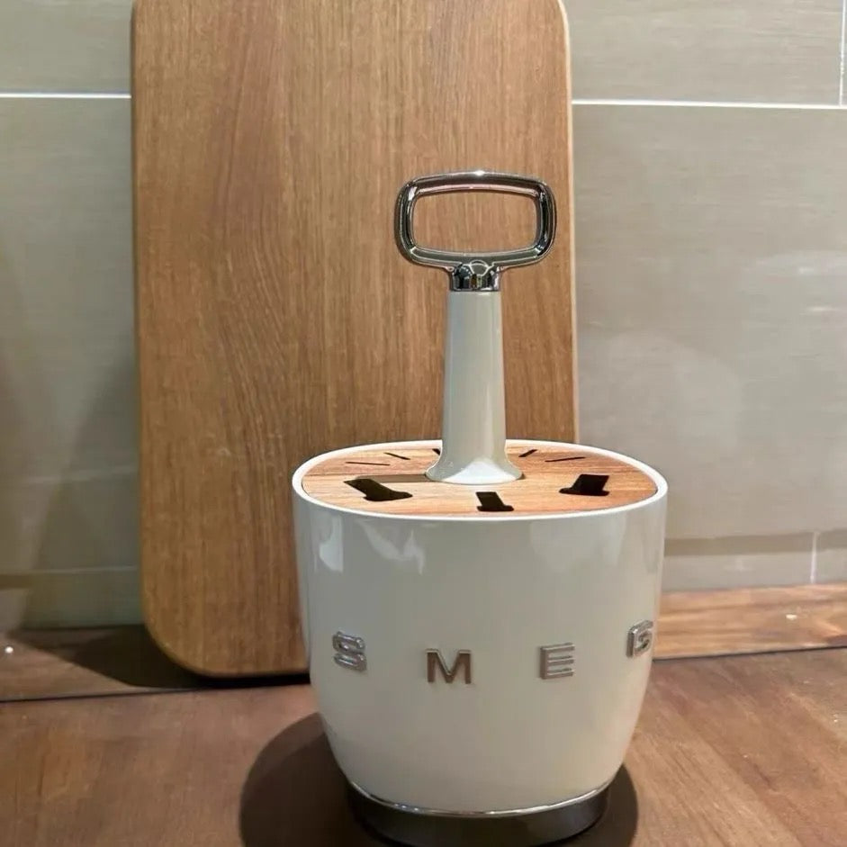 SMEG high-quality retro stainless steel tableware set holder